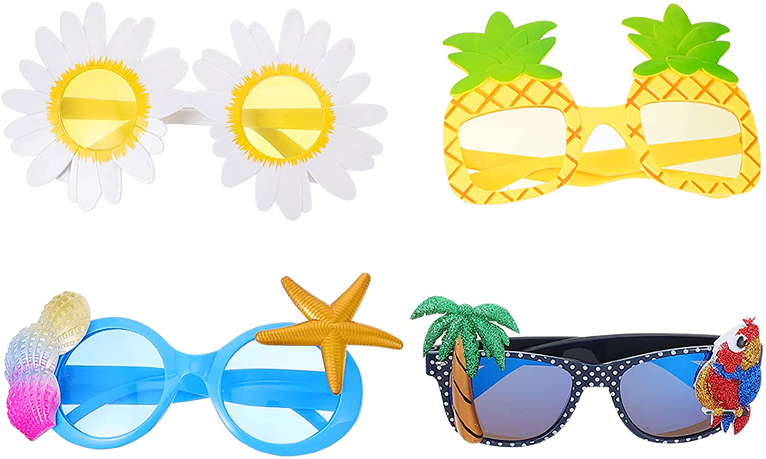 Fun Cocktail Drink Lemon Hawaiian Fancy Dress Glasses Beach Party Sunglasses 