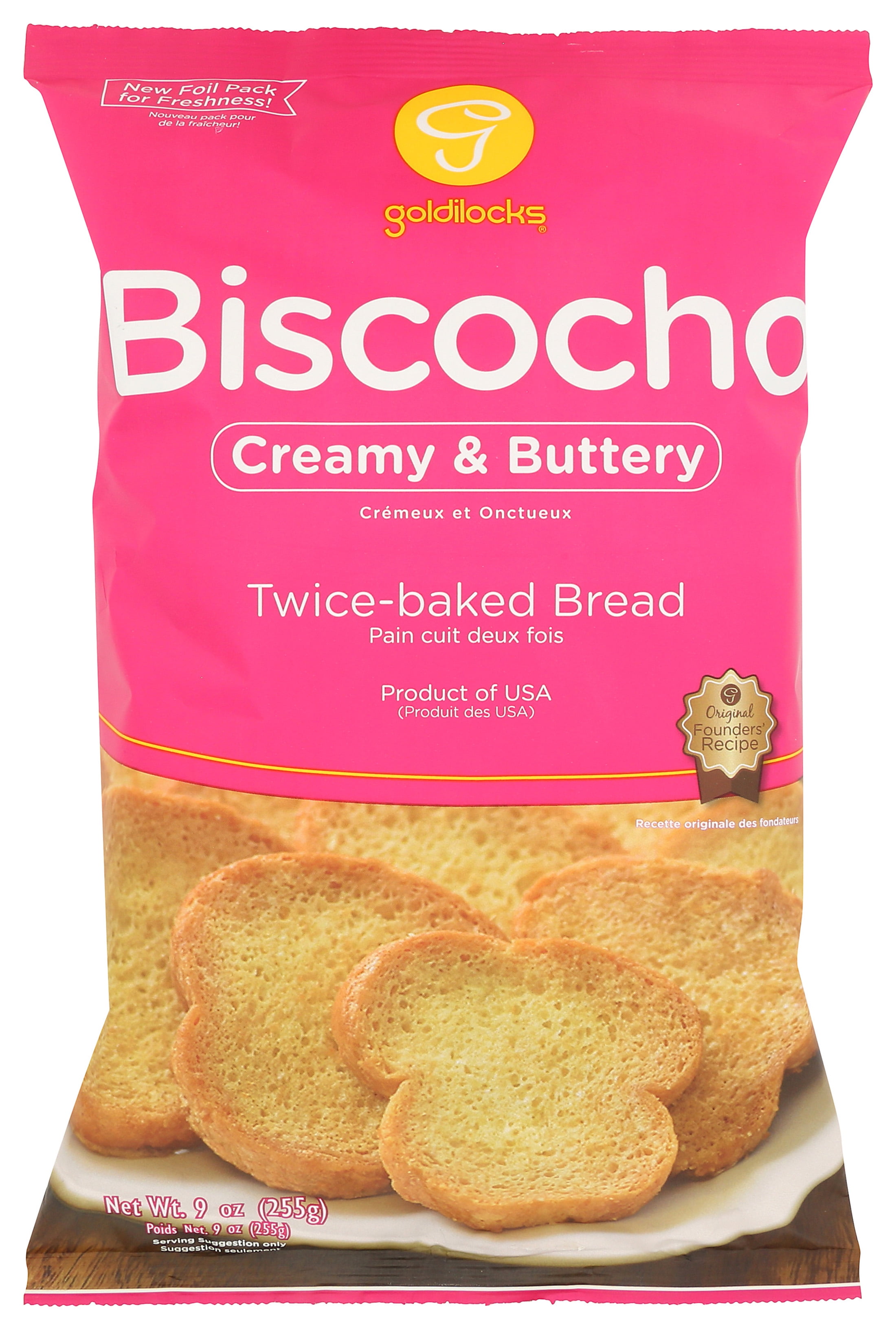 (2 pack) Goldilocks Creamy and Buttery Biscocho, 9 oz, 1 Count Bag