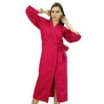 thumbnail image 1 of Bimba Women Long Solid Belt Robe Soft Modal Cotton Wrap Round Plain Bath Robe, 1 of 4