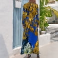 thumbnail image 2 of Robe Longue Dorée à Bleue Robe d'Été Femmes 2024 Robes Longues pour Femmes 2024 Robe d'Été Quotidienne, 2 of 4