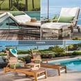 thumbnail image 6 of Outdoor Lumbar Pillows with Strap & Insert Green Hexagonal Tiles Recliner Head Pillow Pack of 2 Gradient Honeycomb Waterproof Headrest Patio Lounge Chair Pillows for Beach Office 11x16 Inch, 6 of 9