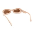 thumbnail image 4 of Unique Retro Convex Narrow Oval Luxury Designer Plastic Sunglasses Beige - Brown, 4 of 4