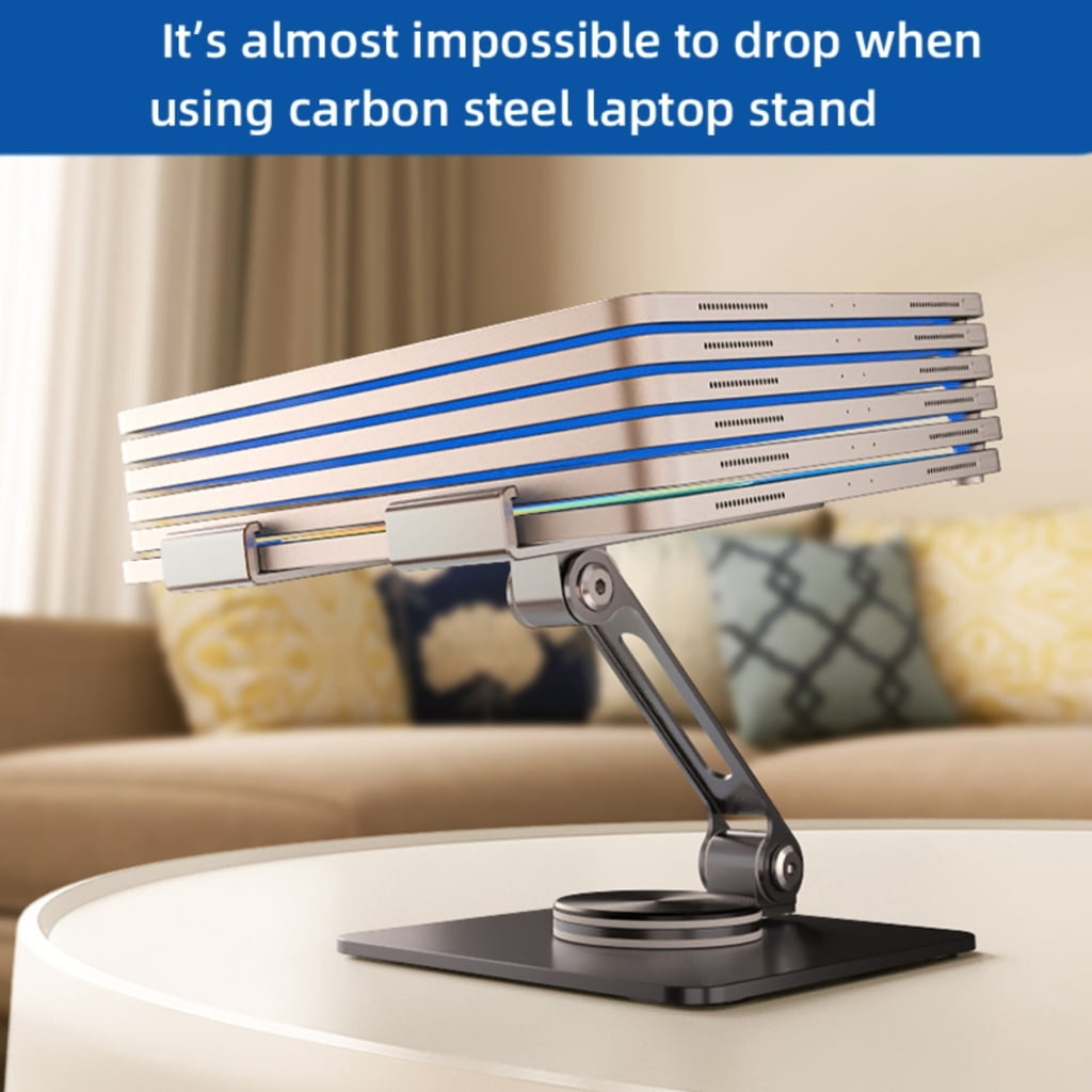 Laptop Stand Risers for Desk Ergonomic Foldable Computer Stand Adjustable Height for Collaborative Work Easy Storage