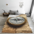 thumbnail image 5 of Vsdgher Magnetic Old Compass On World Map Ultra-Soft Micro flannel Blanket Throw Blankets for Couch Sofa, Bed (4 sizes)-80"x60", 5 of 7