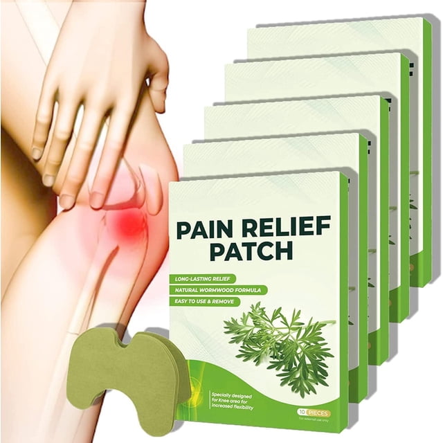 Parche Alivio Dolor Rodilla Wellnee Natural Wormwood y Terapia Calor 50PCS