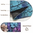 thumbnail image 6 of Round Rugs 4Ft, Purple Flowers Round Area Rug Washable Indoor Throw Carpet, Spring Vintage Walls Pastoral Country Soft Non Slip Circle Rug for Kitchen Nursery Room Home Decor Aesthetic, 6 of 8
