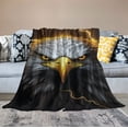thumbnail image 2 of COMIO  Eagle Gifts Blanket, Cool Black Gold Lightning Eagle Blanket, American Bald Eagle Throw Blanket, Eagle Gifts for Men Women Kids, Eagle Gifts for Eagle Lover, Plush Throw Blanket,, 2 of 6