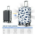 thumbnail image 2 of Luggage Cover Anti Scratch, Dinosaurs Blue Silhouette Elastic Suitcase Protector Fits 18-32 Inch Luggage, 2 of 2