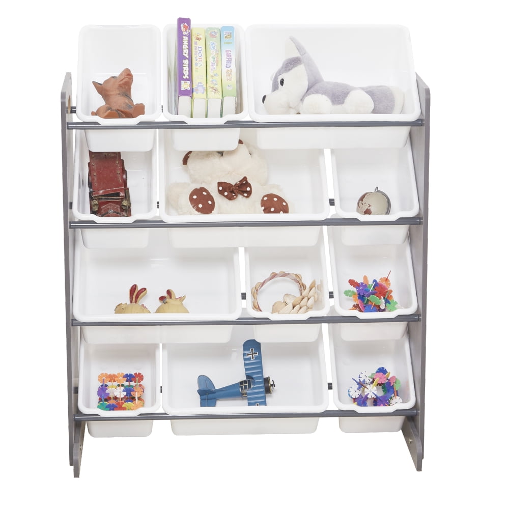 Kepooman Kids Toy Organizer With with 12 Plastic Bins Kepooman Kids Toy Organizer With with 12 Plastic Bins