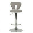 thumbnail image 5 of Poundex F1643 16 x 18 x 34-40 in. Adjustable Height & Swivel Barstool in Gray Faux Leather - Set of 2, 5 of 9