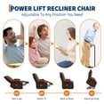 thumbnail image 3 of Bingirl Power Lift Oversized Recliner Chair: Swivel Rocker with Massage and Heat Function, 3 of 9