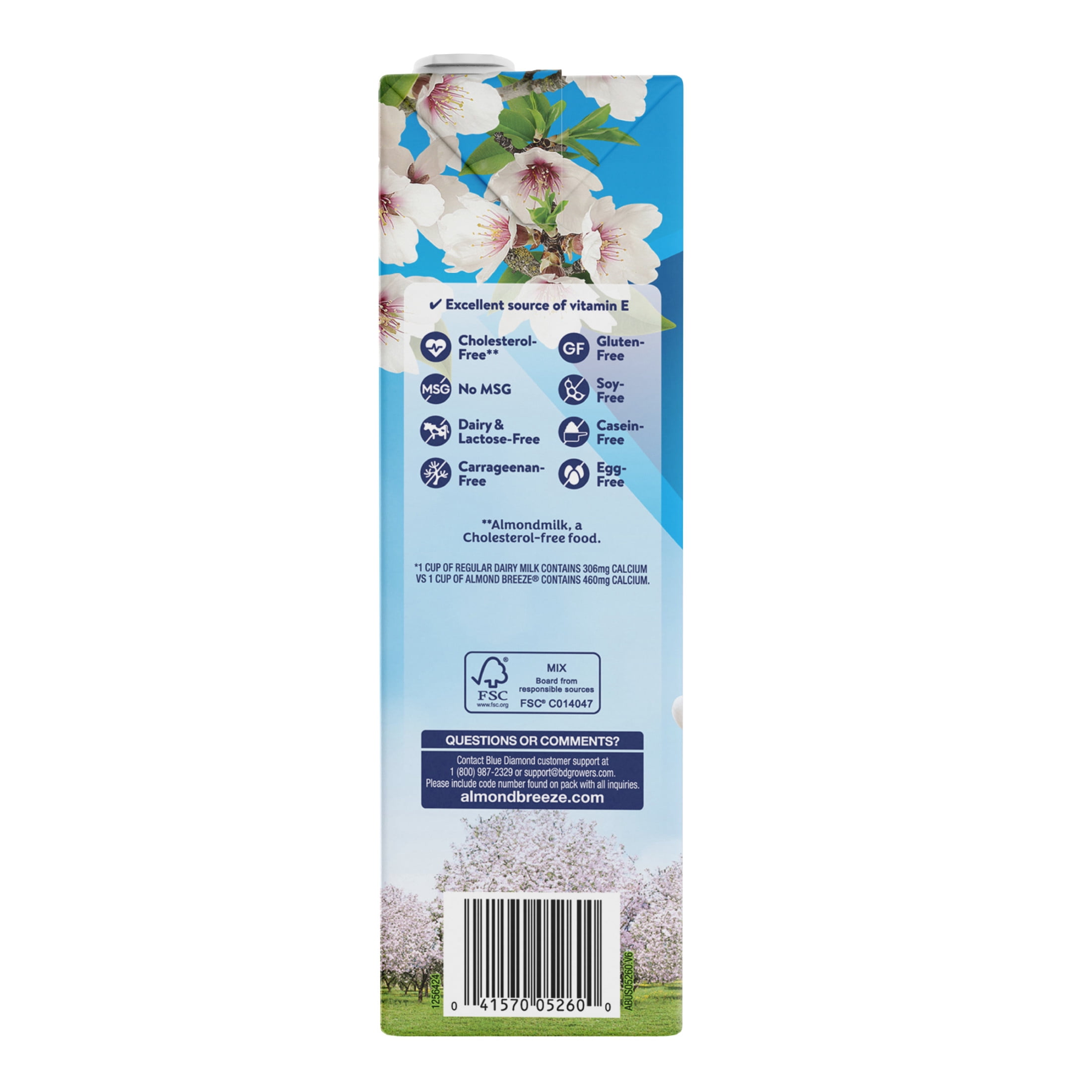 Almond Breeze Shelf-Stable Unsweetened Original Almondmilk, 64 oz