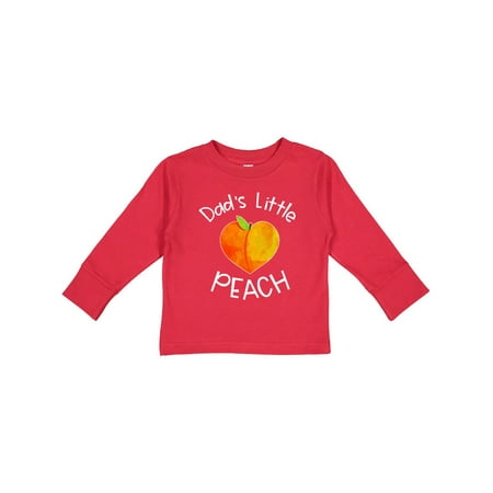 

Inktastic Dad s Little Peach Cute Peach Heart Gift Toddler Boy or Toddler Girl Long Sleeve T-Shirt