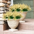 thumbnail image 6 of MAMOWEAR Artificial Flowers UV Resistant Fake Violet Flowers No Fade Faux Flowers for Indoor Outdoor Garden Porch Window Box Home Wedding Farmhouse Décor(Yellow, 12PCS), 6 of 8
