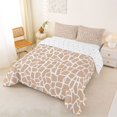 thumbnail image 2 of Castle Fairy Light Giraffe Spot Full Size Comforter Sets 3-Piece for Girls,Irregular Cream Base Texture Bedding Comforter Set,Beige Off White,Reversible,1 Comforter and 2 Pillowcases, 2 of 6