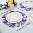 thumbnail image 3 of Round Plate Mat 15.4x15.4 Inchesx1 Placemat Table Mat Kitchen Mat Coffee Mat Fabric Thick, Strong Wear-Resistant, Heat Resistance Large Purple Plum, 3 of 7