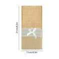 thumbnail image 3 of Hometravel Jute Cutlery Storage Bags, Lace Silverware Holders with Napkin Storage, Wedding Party Utensil Bags for Decorations, Natural Fabric Cutlery Organizer, 3 of 6