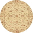 thumbnail image 1 of Ahgly Company Indoor Round Abstract Orange Oriental Area Rugs, 3' Round, 1 of 6