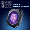 thumbnail image 2 of Dr21 Visual 2.1-Inch Usb Computer Diy Monitoring Dynamic Type C Secondary Screen Display Editable Water-Cooled Scree A,1 * Water cooling screen 1 * USB cable,Black, 2 of 8