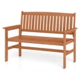 thumbnail image 1 of Gymax 2-Person Patio Loveseat Garden Bench w/Slatted Backrest & Comfortable Armrests, 1 of 10