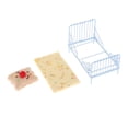 thumbnail image 4 of figatia 1/12 Scale Miniature Bed Yellow Bird Pretend Play Toy DIY Scene Model Mini House, 4 of 9