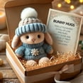 thumbnail image 1 of Creatine Knitted Hat Bunny Soft Huggable Rabbit With Hat Heartwarming For Easter Birthdays Or Just Because, 1 of 3