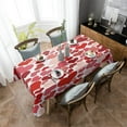 thumbnail image 7 of Valentine Tablecloth Rectangle/Oval 60x120in Valentine''s Day Love Dark Red Pink Heart Tablecloths Waterproof Table Cloth for Kitchen Indoor Outdoor Table Cover for Dining/Party Decoration, 7 of 7