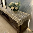 thumbnail image 1 of CHUANK Rectangular Lace Table Runner Doilies Table Dresser Scarf Table Cover for TV Cabinet Dining Room  Wedding  Holiday  Party Table Decor, 1 of 2