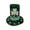 Silver, variant on St. Patrick Top Hat Green Top Hat Green Accessories St. Patrick Hat Clover Hat St. Patrick's Day Green Leprechaun Top Hat Shamrocks Irish Festive Four-Leaf Clover Top Hat, StyleC-M