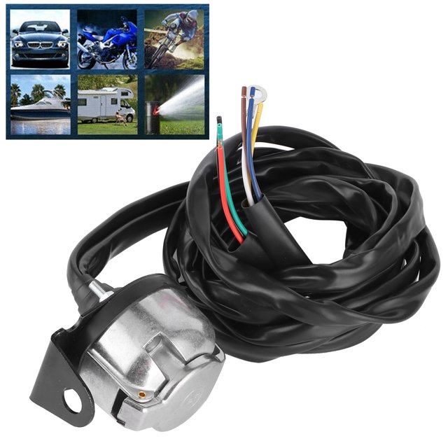 Pines, conector de remolque europeo de 7 pines, enchufe de cableado, Cable de 2 m para semirremolques de vehículos comerciales,Conector de remolque, Cable de enchufe de remolque, adaptador de cableado