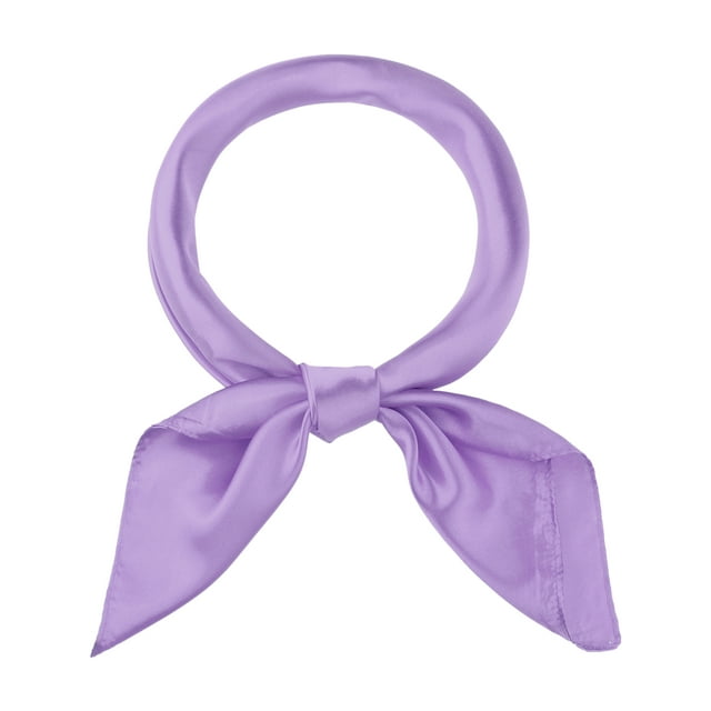 INSPIRAR CHIC Pañuelo de Cuello de Satén para Mujeres, Pañuelo Cuadrado de Seda Sólido, Diadema Bandanas Lavanda 90x90cm/35.4x35.4 pulgadas (LxA)