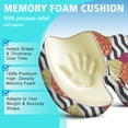 thumbnail image 5 of Premium Floral Pattern Memory Foam Seat Cushion Ergonomic Chair Pad for Office Chair, Car, Airplane & Bleachers Sciatica, Tailbone Hip & Back Pain Relief - Chair Cushion for Long Office Workers., 5 of 5