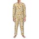 thumbnail image 3 of Balery Honey Honeycomb Pijama para Hombre de Dos Piezas con Manga Larga, Conjunto de Dormir y Descanso Suave con Bolsillos-Medium, 3 of 7