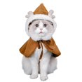 thumbnail image 4 of ﻿WBQ Cat Dog Christmas Outfit Pet Costume Cape, Santa Clothes Cloak with Xmas Hat, Soft and Cute Elk  Style Apparel for Puppy, 4 of 6