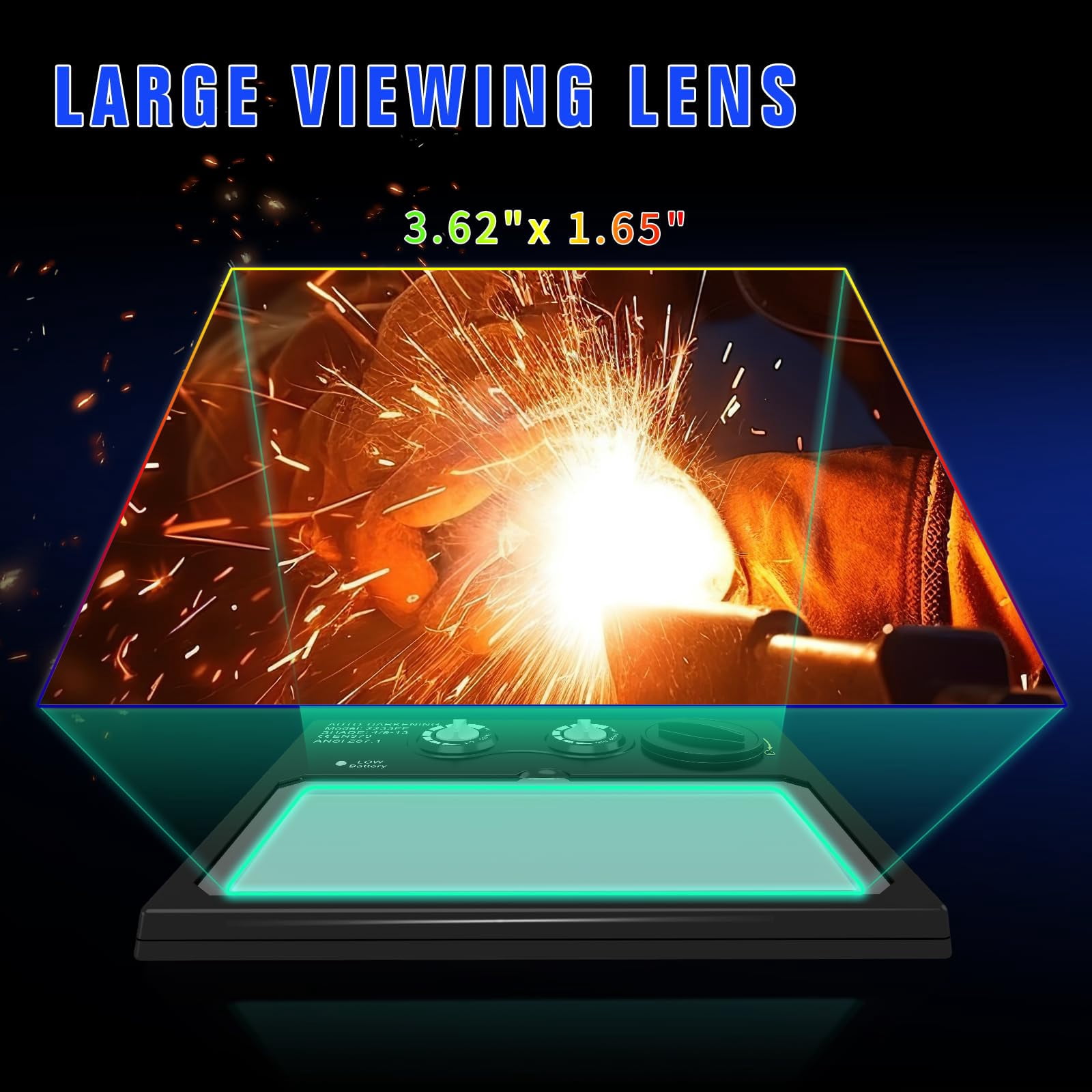 Welding Helmet Welding Hood Auto Darkening Solar Powered True Color Welding Mask 2 Arc Sensor Wide Shade 9-13 Flaming Skull Welder Helmet with Grinding Cut for MIG TIG ARC