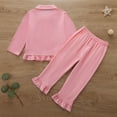 thumbnail image 3 of SILVERCELL 12M-6T Toddler Girls Button-Down Cotton Pajamas Set 2PCS Shirt and Pants Sleepwear Winter Fall PJs Gift for Kids, 3 of 8