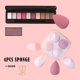 thumbnail image 4 of Esponja de maquillaje, con borla para la punta de los dedos, juego de 4 piezas para mezclar maquillaje en seco y húmedo, esponja profesional para mezclar base de belleza con caja de soporte, 4 of 5