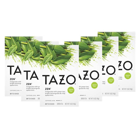 Tea Bags, Green Tea, Zen, 20 Count (Pack of 6)