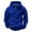 Blue, variant on Big Boys Fall Winter Distressed Pullover Hoodie Long Sleeve Jacket With Multiple Pockets Regular Length Hooded Soft Cozy Casual Athletic Top For Kids Blue