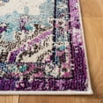 thumbnail image 3 of SAFAVIEH Madison Elinor Traditional Distressed Area Rug, Lavender/Light Blue, 6'7" x 6'7" Square, 3 of 8