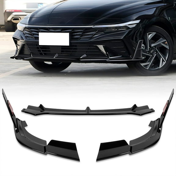 Stay Tuned Performance For 2024-2025 Hyundai Elantra Base Painted Black Front Lower Bumper Lip Spoiler STP-Style
