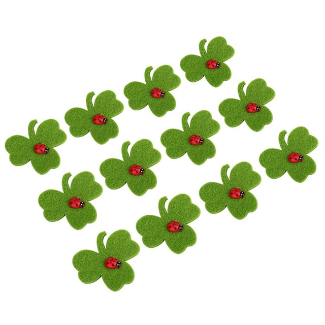 Embroidered Patch,20PCS/Set Green Clover Embroidered Sewon Appliques Embroidery Badge Top of the Line
