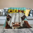 BCIIG Flower Crown Warm Lightweight Blanket Soft Fleece Blankets Throw