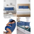thumbnail image 6 of Dark Blue Retro Greek Key Body Pillow Covers, Geometric Greece Ancient Rustic Soft Bed Throw Pillowcases Breathable Cooling Long Lumbar Body Pillow Sham Cover for Bed Sofa 20''x54'', 6 of 7