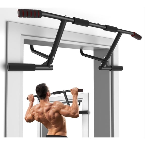 Pull Up Bar for Doorway, 440 lbs Heavy Duty Upper Fitness Workout Bar for Gym Exercise, Multi-Grip Strength Wall Mounted Door Frame Chin-Up Bar for Almost Doors
