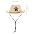 thumbnail image 3 of Sombrero de vaquero para niños, ideal para acampar al aire libre y picnics, transpirable, de verano, para niños y niñas., 3 of 6