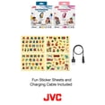 thumbnail image 6 of JVC Bluetooth Kids Headphones, 16 Hours Play time, Active Volume Limiter, Comfortable and Easy-to-Clean Soft Ear Pads, 7-Step Length Adjuster, Fun Stickers Included - HAKD10WP (Pink), 6 of 7