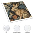 thumbnail image 3 of WYYP Rabbit Floral Pattern Leaves Cloth Napkin Reusable Home Decor 2 PCS, 3 of 7