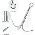 thumbnail image 3 of 3 Claw Stainless Steel Grab Hook Anchor Hook Retrieval Climbing Gravity Hook (Medium), 3 of 5