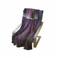 thumbnail image 4 of Purple Soft Flannel Fleece Throw Blanket, Romantic Lavender Fields Panoramic View Print Tree and Violet Sky Picture, Cozy Plush for Indoor and Outdoor Use, 50" x 70", Purple and Green, by Ambesonne, 4 of 6